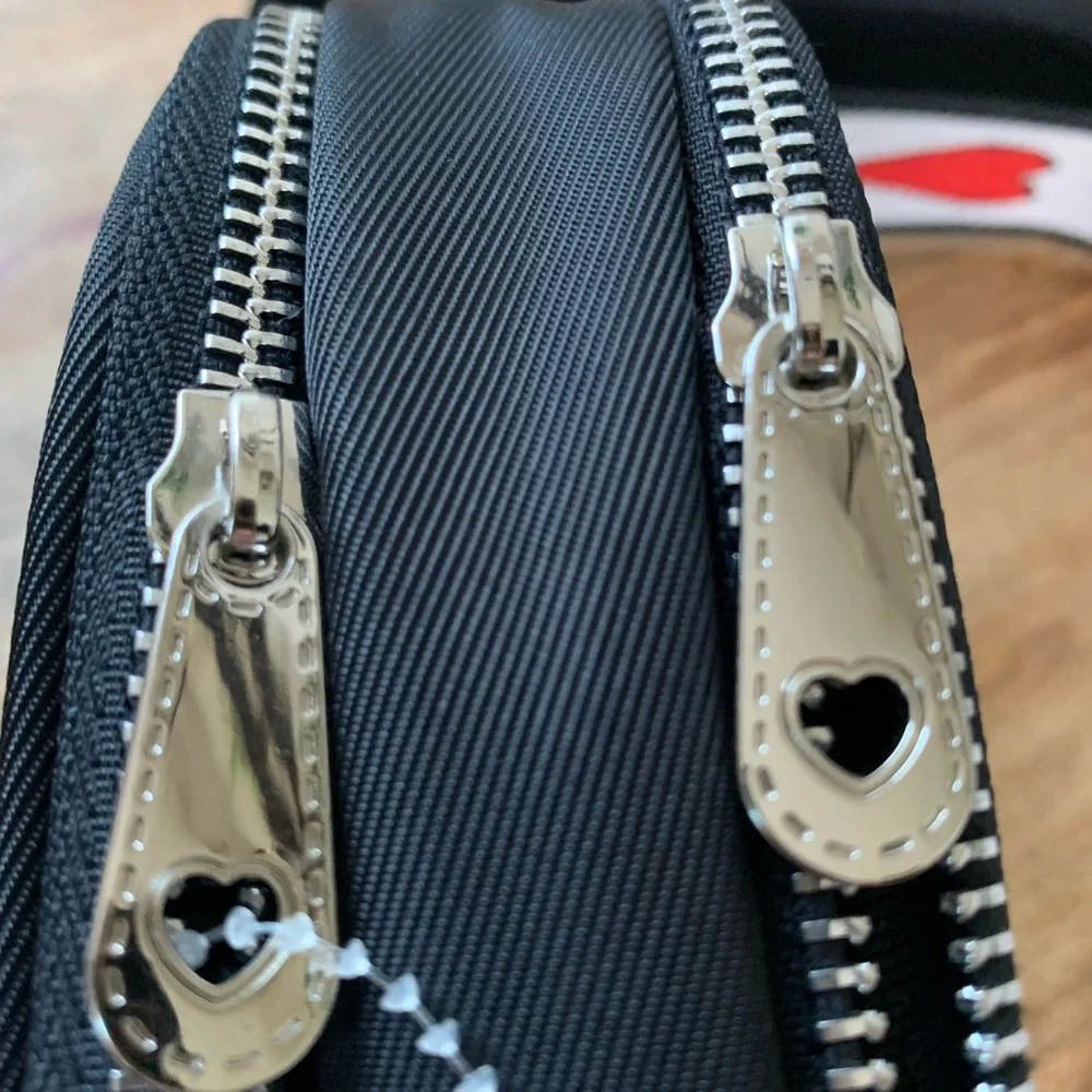 Love Essentials Cross‎ Body Bag - Brighton Black with Heart Strap